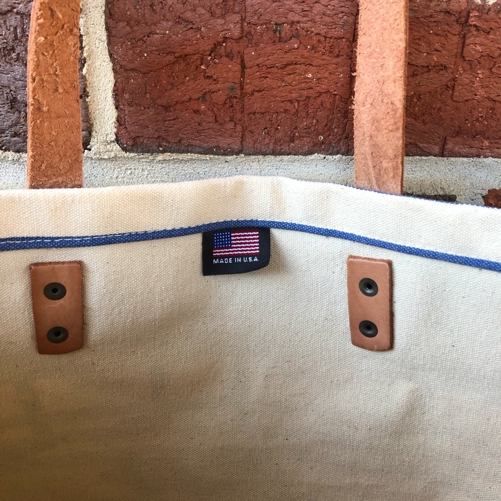 NWOT WILL Leather Goods Classic Canvas Tote - Picture 4 of 7